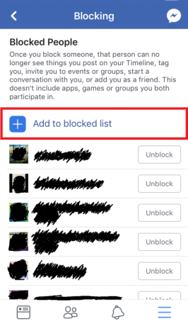 Bloqueando usuários do Facebook para proteger seus filhos
