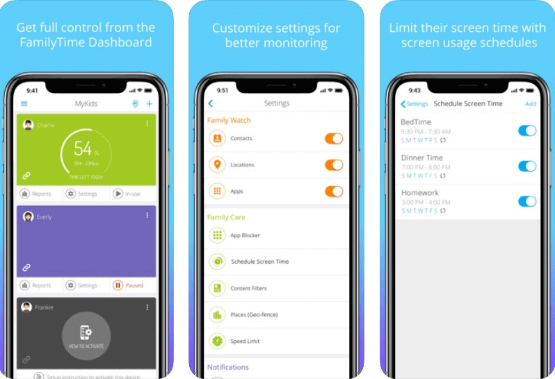 limiting screen time for kids'iPhone - FamilyTime