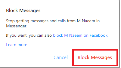 How to Block Messages on Facebook from another Phone