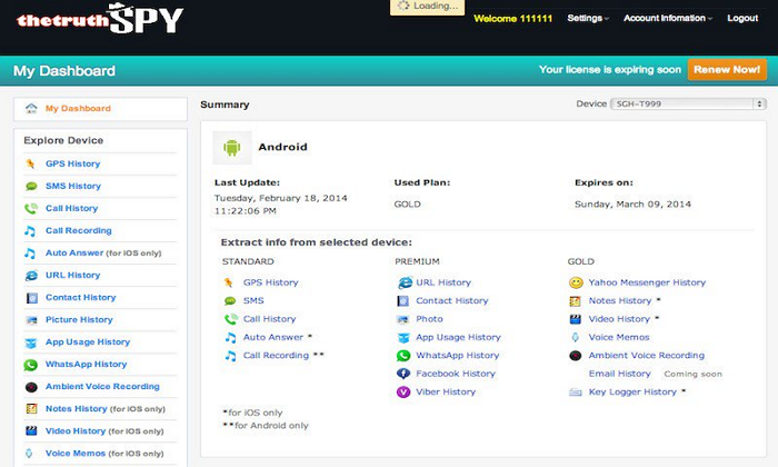 SMS Tracker Web - TheTruthSpy