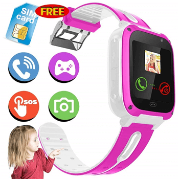 Reloj inteligente para niños, dispositivo con tarjeta Sim, foto