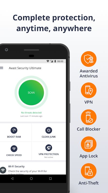 안드로이드를위한 최고의 무료 통화 차단 앱 10 가지 - Avast Mobile Security 