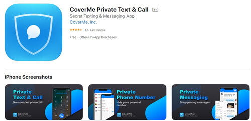CoverMe Private Text & Call - 8 Aplicativos de Mensagens Secretas que Pais Não Podem Ignorar