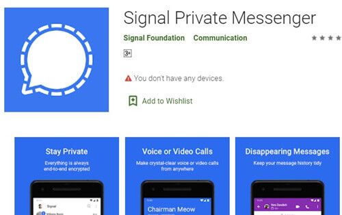 android signal messenger app send text to two people