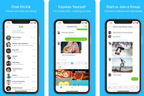 aplicaciones anónimas de sexting para iPhone Kik