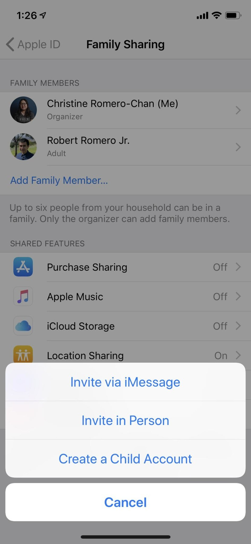 How do you track a family member's iPhone