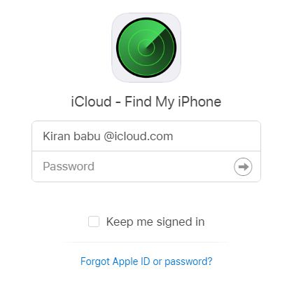 Familien-iPhone verfolgen - In iCloud für Find My Phone anmelden