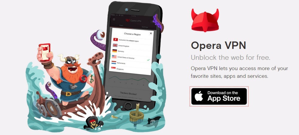 Ιστοσελίδα ξεμπλοκάρισμα - Opera VPN