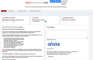 anonymous sms sender online
