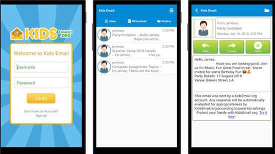 kid safe messaging app: Kids Email