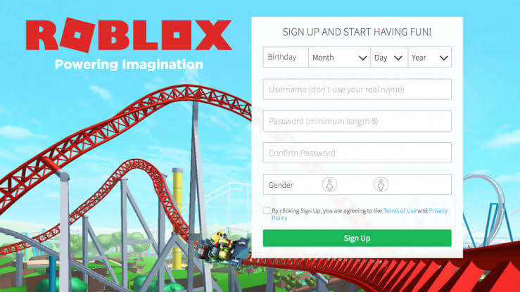 set up a roblox account for your kid