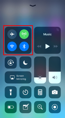 Pull down the notification panel on iPhone 11