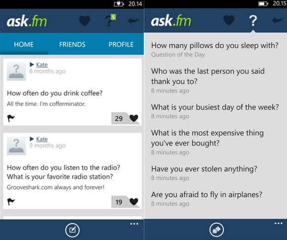 application dangereuse - Ask.fm App