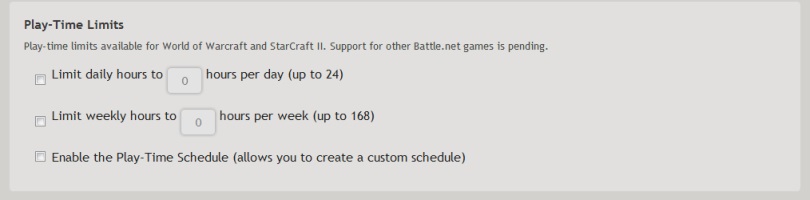 Establecer límites de tiempo de juego en WOW