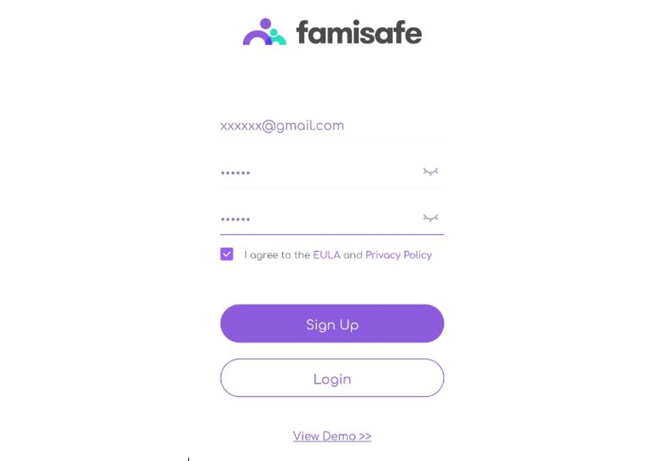 create a Famisafe account