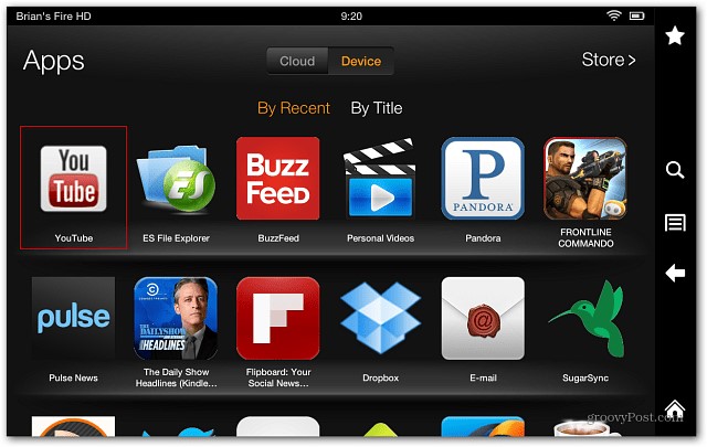 Install YouTube App for Kindle Fire