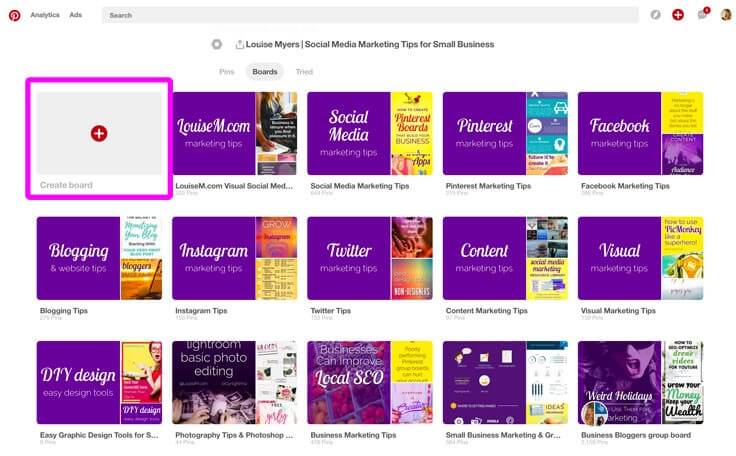 pinterest review - boards