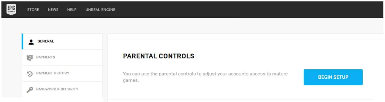 Epic Games Store parental controls guide