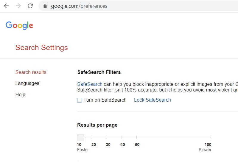 internet parental controls - set up google safe search