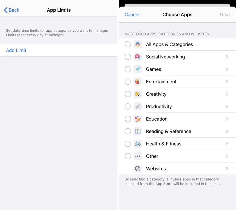 ios 13 parental control app limits