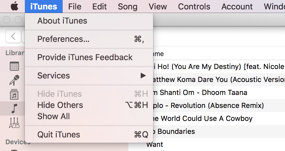 Itunes control как удалить