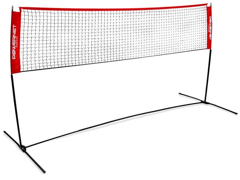 Portable badminton net set