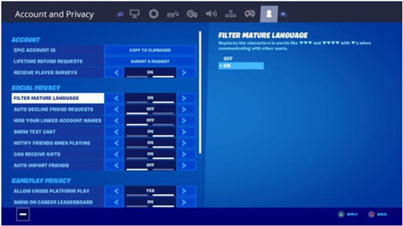 fortnite parental controls 7