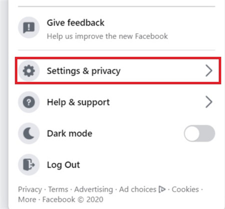 Settings privacy