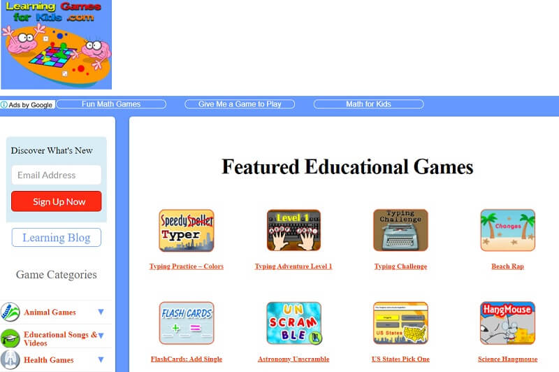 computer games for kindergarten students