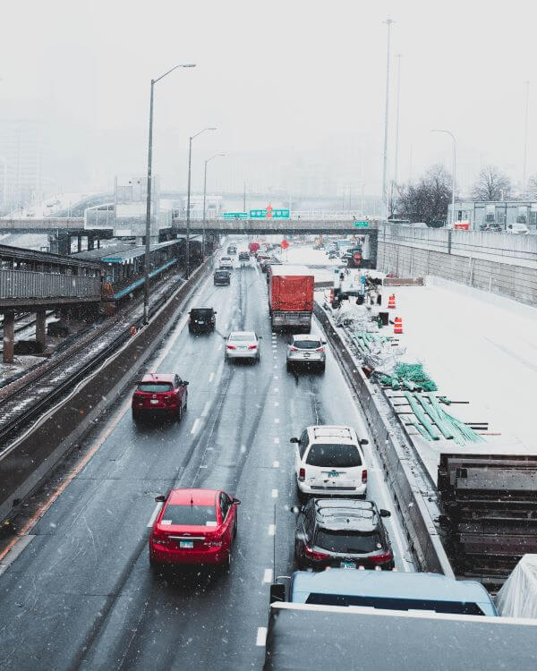 tips for driving in the snow - lengthen following distance
