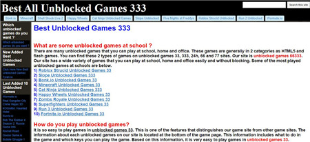 Unblocked Games/Sites for school! 