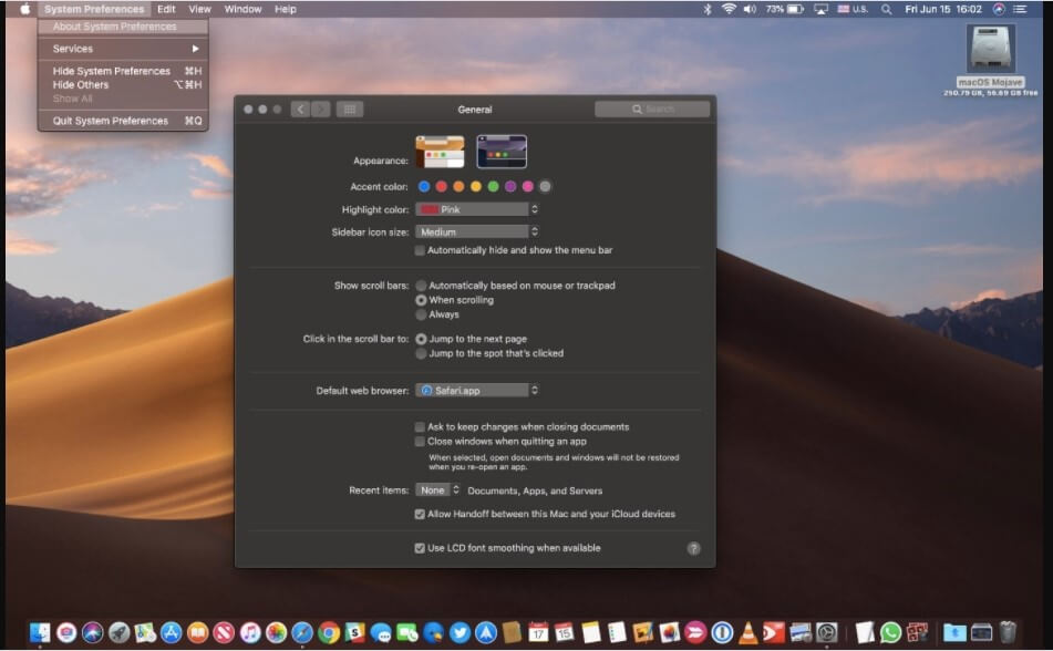 what is macos mojave - accent colors