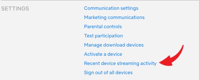 check recent logins - netflix manage devices