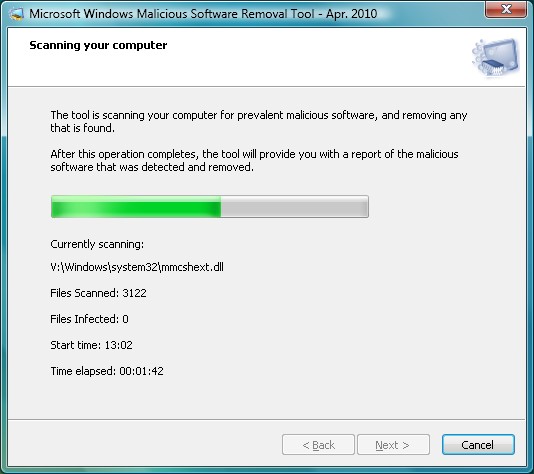 use windows malcious software removal tool