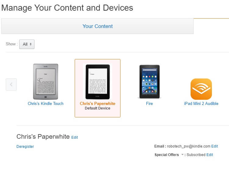 how to add a device to amazon kindle