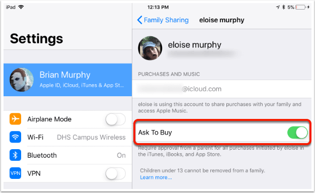 how to turn off ask to buy on iphone - turn off
