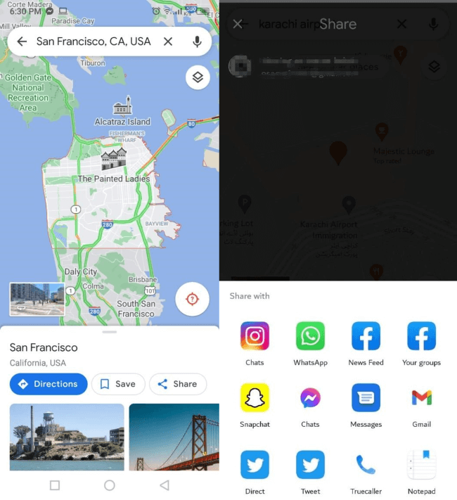 fb messenger share location