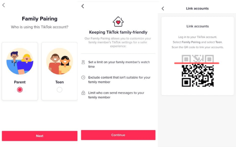 TikTok family pairing