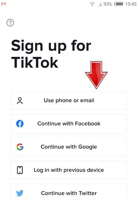 sign up for tiktok