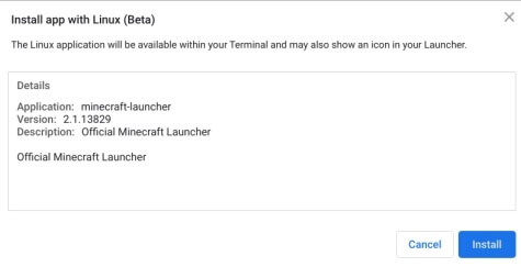why wont my minecraft.deb file work - Chromebook Community