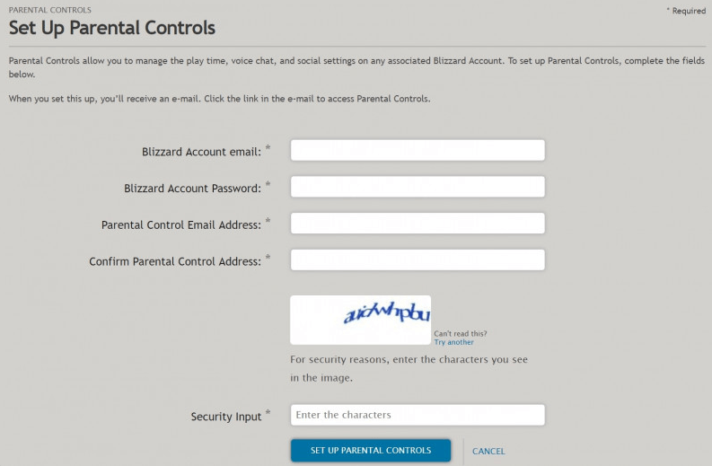blizzard parental control