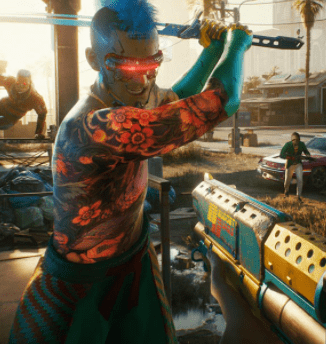 intense violence - cyberpunk 2077 review