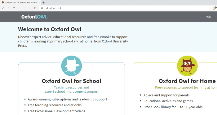 kids books online - oxford owl