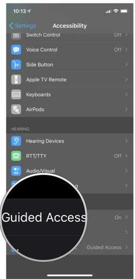 turn on guided access on iphone - find guided access