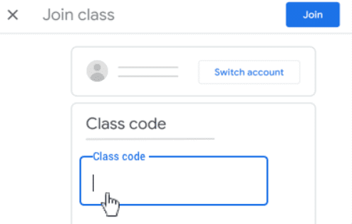 enter class code to enter a google classroom