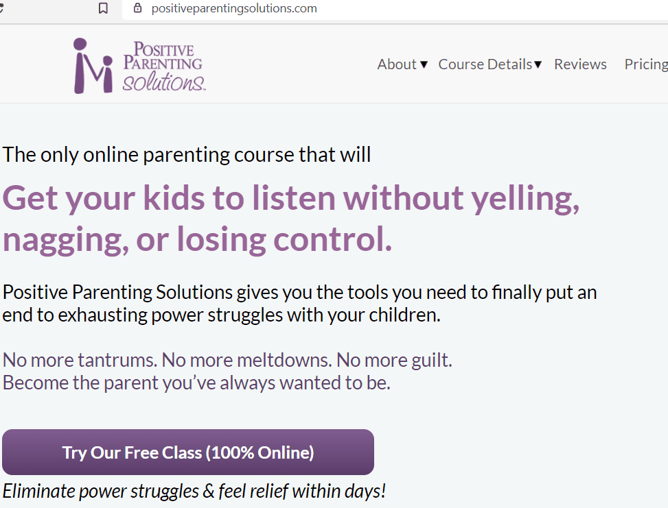 free online parenting classes - Positive Parenting Solutions