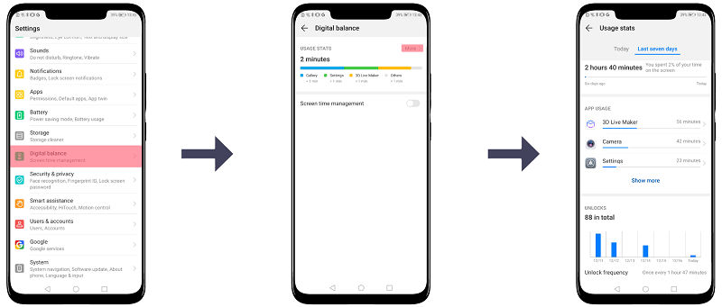 screen time on Huawei