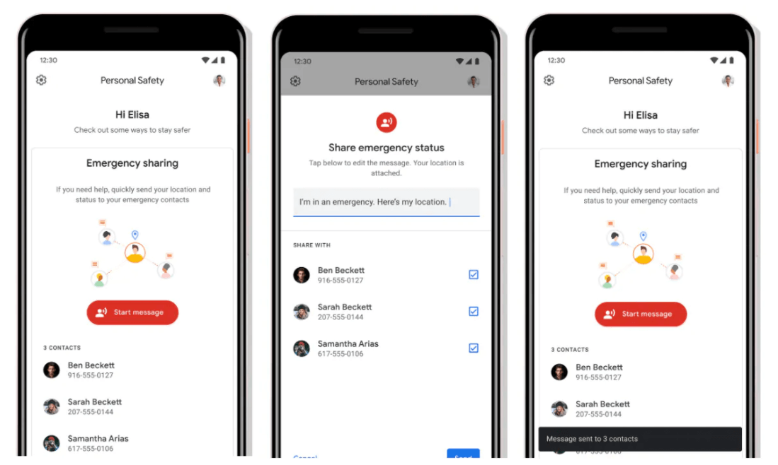 Google Personal Safety-find my friends