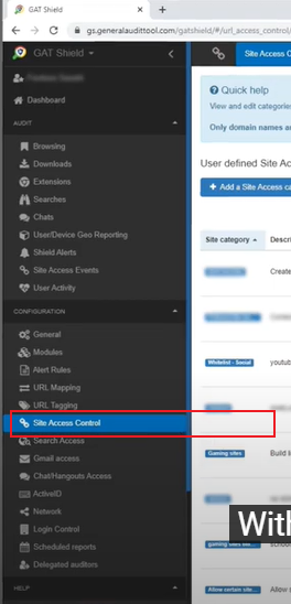 chrome site access control