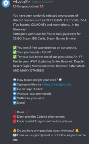 discord giveaway scam